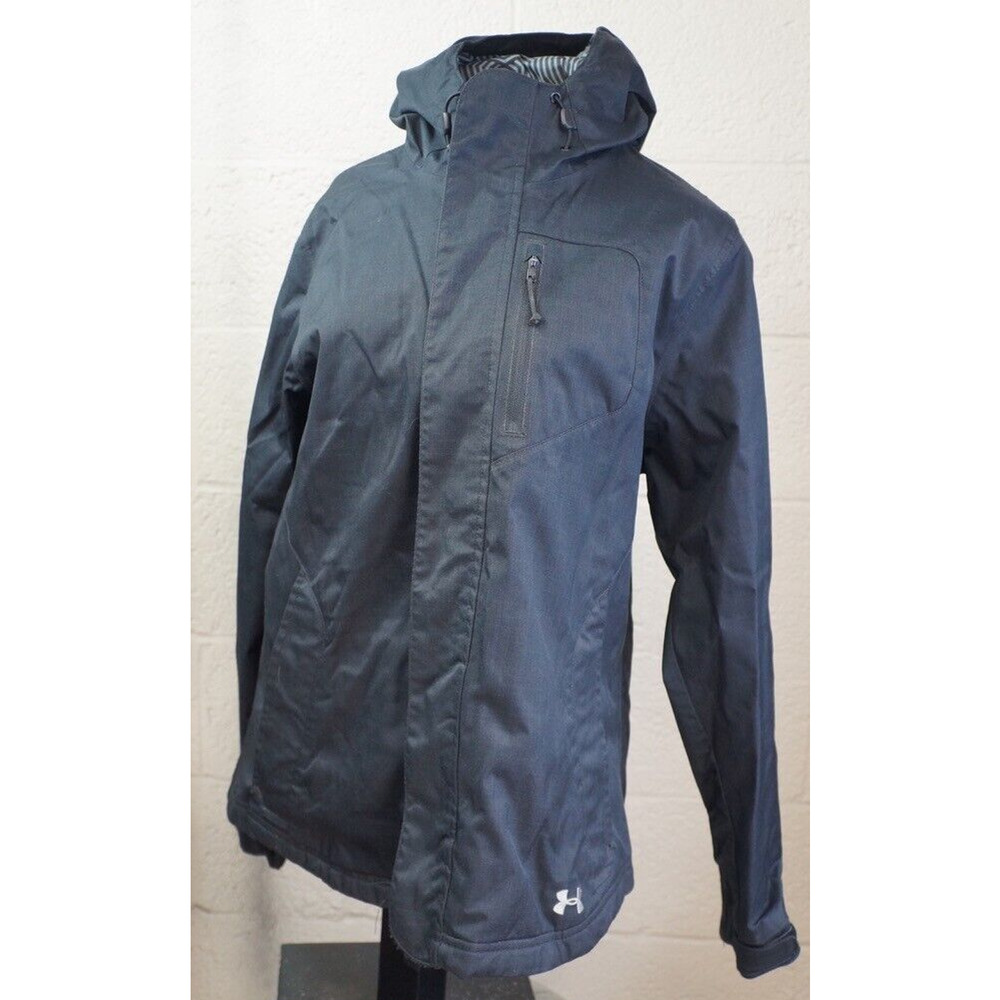 Under Armour Storm 2 Hooded Winter Jacket Cold Gear Infrared Navy Blue size M